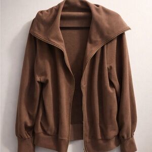 Stylish Brown Zip-Up Jacket